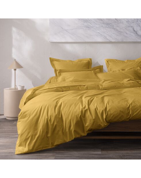 Housse de couette pur coton percale peigné mangue - 240x220cm