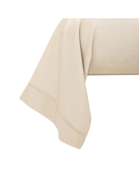 Taie de traversin en satin de coton Prestige crème - 45x185cm