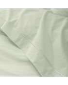 Lenzuolo piatto in puro cotone percalle pettinato verde acqua - 180x290cm