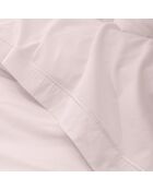 Drap plat pur coton percale peigné rose