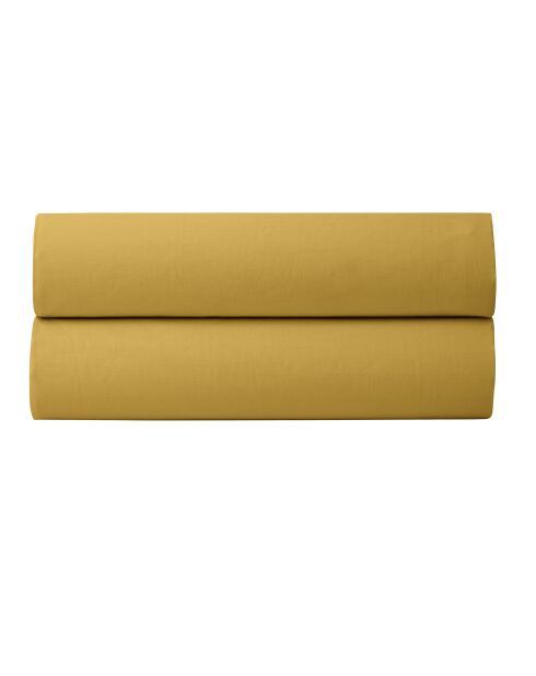 Drap housse pur coton percale peigné mangue