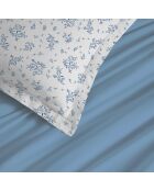 Blaues 4-teiliges Bettwäsche-Set aus bedruckter Baumwolle Louise