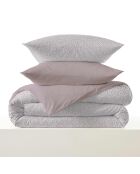 Pack complet housse de couette en coton imprimé King size Diana blush - 180x200cm