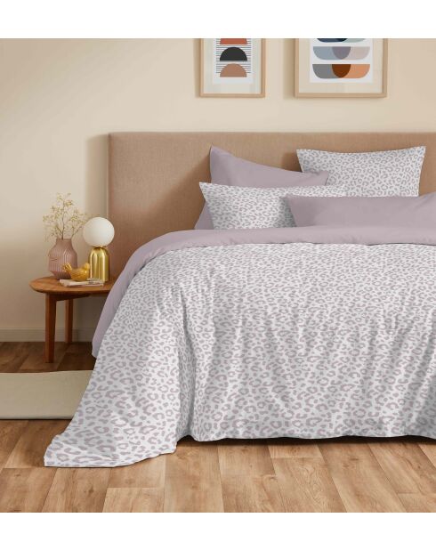 Pack complet housse de couette en coton imprimé King size Diana blush - 180x200cm