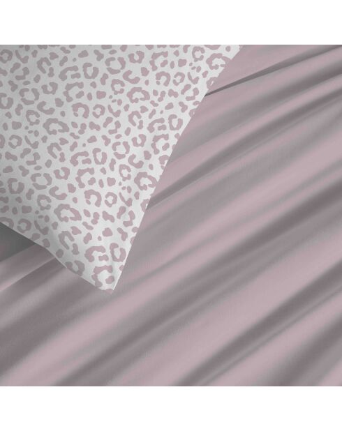 Pack complet housse de couette en coton imprimé King size Diana blush - 180x200cm