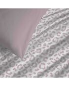 Pack complet housse de couette en coton imprimé King size Diana blush - 180x200cm