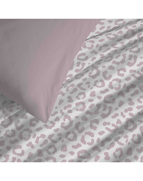 Pack complet housse de couette en coton imprimé King size Diana blush - 180x200cm