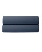 Drap housse pur coton percale peigné bleu encre