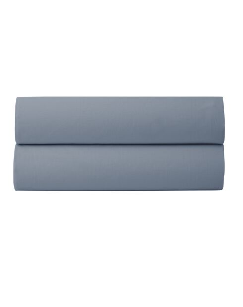 Lenzuolo con angoli elasticizzati in puro cotone percalle pettinato blue jeans