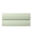 Lenzuolo con angoli in puro cotone percalle pettinato verde acqua