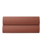 Drap housse pur coton percale peigné terracotta