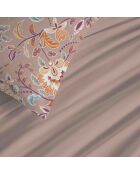Pack complet housse de couette en coton imprimé Bergame nude