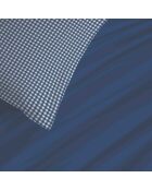 Pack complet housse de couette en coton imprimé King size Gabrielle marine - 180x200cm