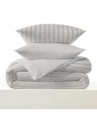 Pack complet housse de couette en coton imprimé King size Florence naturel - 180x200cm