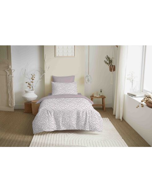 Diana Blush Bettbezug aus bedruckter Baumwolle, Komplettset, 90 x 190 cm