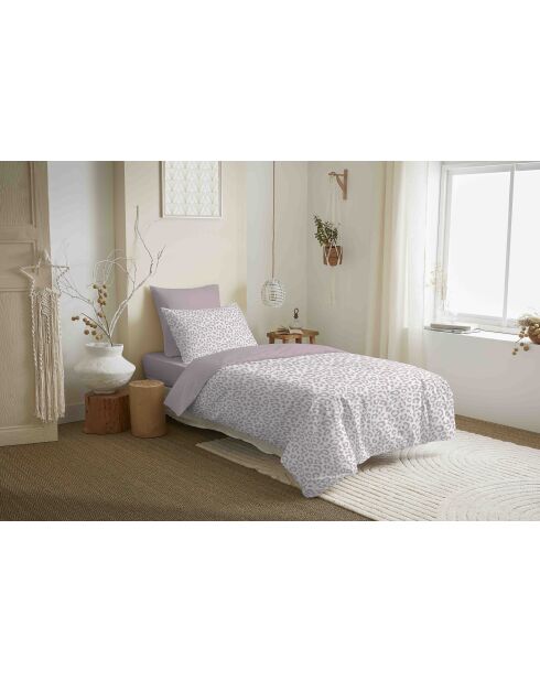 Diana Blush Bettbezug aus bedruckter Baumwolle, Komplettset, 90 x 190 cm