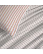 Pack complet housse de couette en coton imprimé Palerme blush - 90x190cm