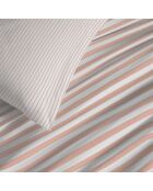 Pack complet housse de couette en coton imprimé Palerme blush - 90x190cm