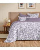 Salma Lavender kingsize katoenen dekbedovertrek met print, volledig pakket - 180x200cm