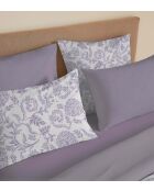 Salma Lavender kingsize katoenen dekbedovertrek met print, volledig pakket - 180x200cm
