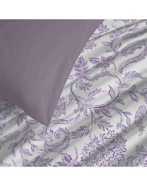 Salma Lavender kingsize katoenen dekbedovertrek met print, volledig pakket - 180x200cm