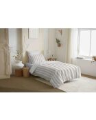 Pack complet housse de couette en coton imprimé Florence naturel - 90x190cm