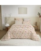 Pack complet housse de couette en coton imprimé tanya multicolore - 140x190cm