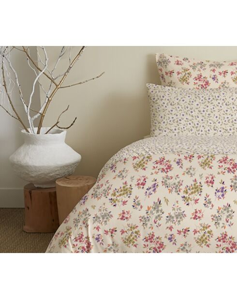 Pack complet housse de couette en coton imprimé tanya multicolore - 140x190cm