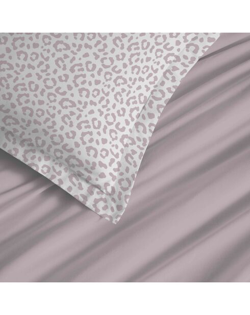 Diana blush 4-delige katoenen lakenset met print