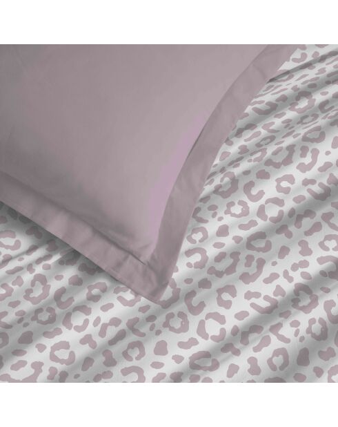 Diana blush 4-delige katoenen lakenset met print