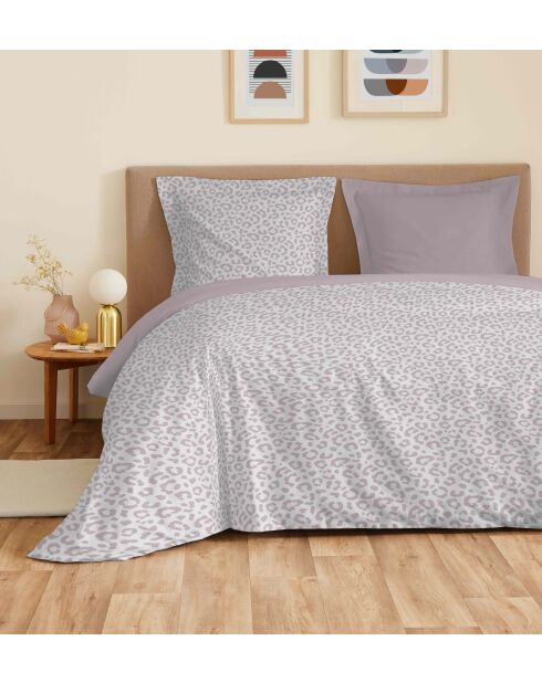 Diana blush 4-delige katoenen lakenset met print