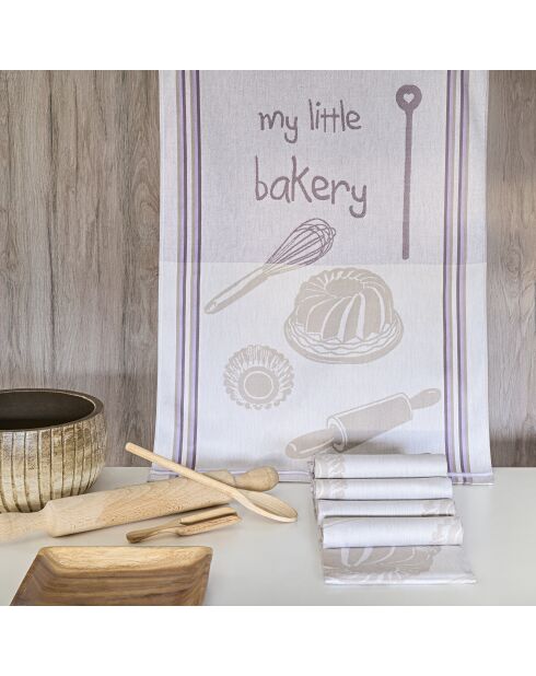 Lot de 6 torchons en coton égyptien Bakery - 50x70cm