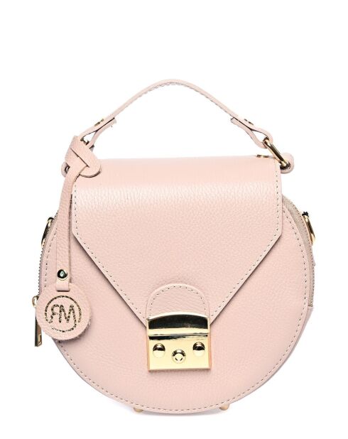 SS26 RM 1628 Handtasche aus puderfarbenem Leder - 21x27,5x12 cm
