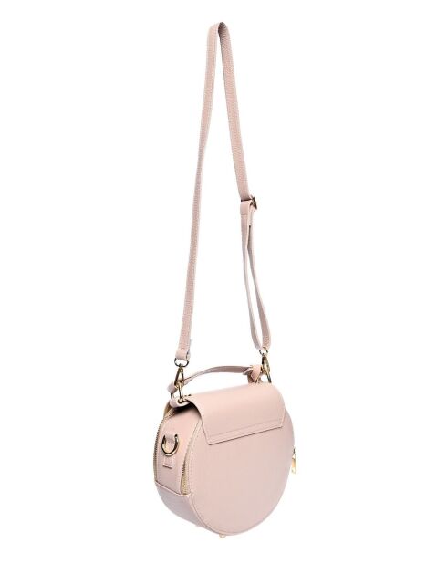 SS26 RM 1628 Handtasche aus puderfarbenem Leder - 21x27,5x12 cm