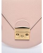 SS26 RM 1628 Handtasche aus puderfarbenem Leder - 21x27,5x12 cm