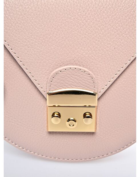 SS26 RM 1628 Handtasche aus puderfarbenem Leder - 21x27,5x12 cm