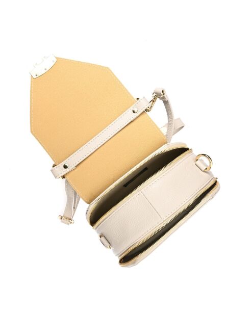 SS26 RM 1628 beige Lederhandtasche - 21x27,5x12 cm