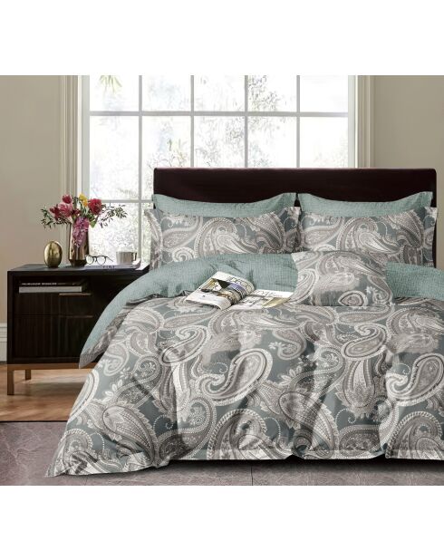 Boho Bloom Bettdecken-Set aus Baumwollperkal, doppelseitig bedruckt, 240 x 220 cm + 65 x 65 cm