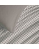 Pack complet housse de couette en coton imprimé King size Gabrielle naturel - 180x200cm