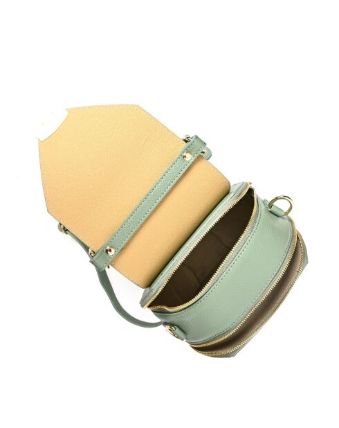 SS26 RM 1628 celadon leren handtas - 21x27,5x12 cm
