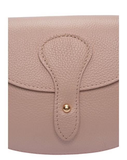 SS26 RM 148T Schultertasche aus puderfarbenem Leder - 15x19,5x7 cm