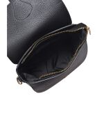 SS26 RM 148T zwarte leren schoudertas - 15x19,5x7 cm