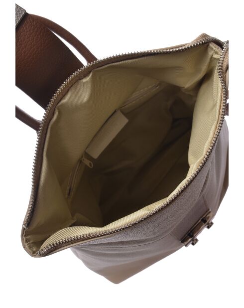Sac à dos en cuir SS26 LV 128 boue brun - 31x34x10 cm