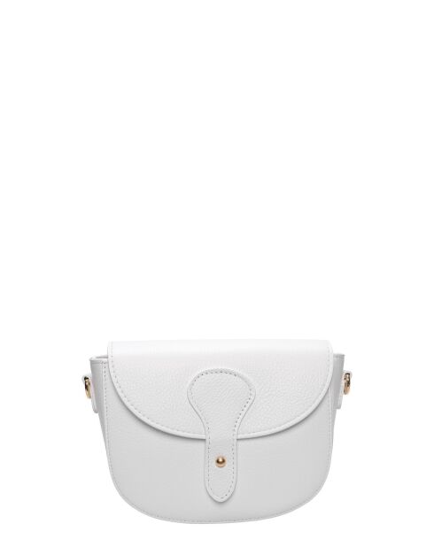 SS26 RM 148T weiße Schultertasche aus Leder - 15x19,5x7 cm