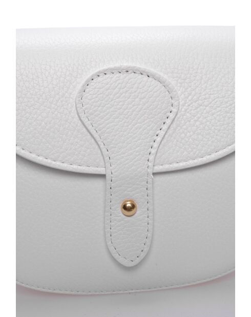SS26 RM 148T weiße Schultertasche aus Leder - 15x19,5x7 cm