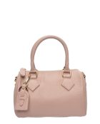 SS26 LV 1006 Handtasche aus puderfarbenem Leder - 18,5 x 22 x 8,5 cm