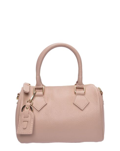 SS26 LV 1006 Handtasche aus puderfarbenem Leder - 18,5 x 22 x 8,5 cm