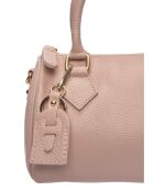 SS26 LV 1006 Handtasche aus puderfarbenem Leder - 18,5 x 22 x 8,5 cm