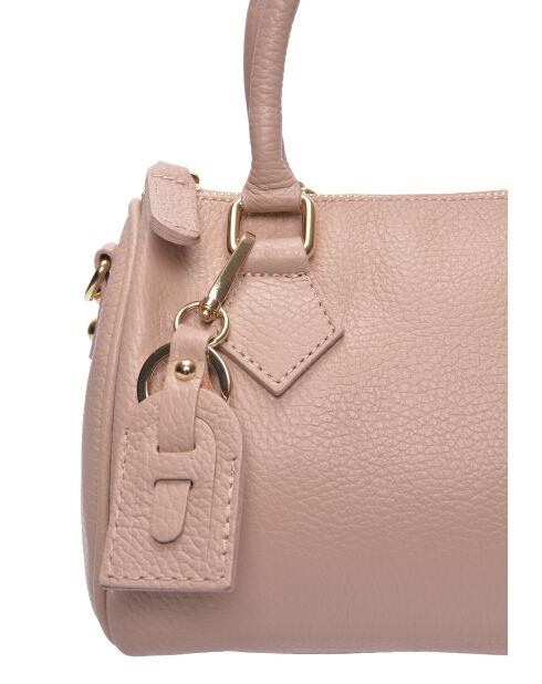 SS26 LV 1006 Handtasche aus puderfarbenem Leder - 18,5 x 22 x 8,5 cm