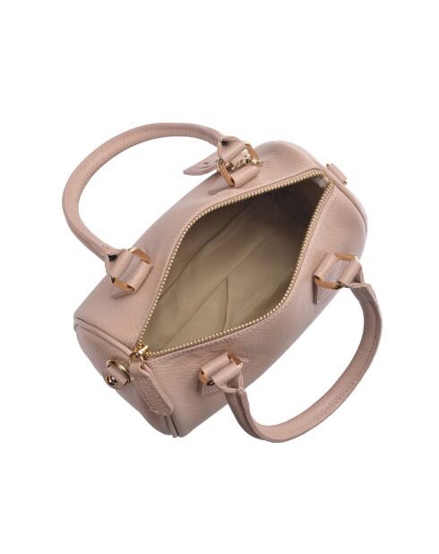 SS26 LV 1006 Handtasche aus puderfarbenem Leder - 18,5 x 22 x 8,5 cm